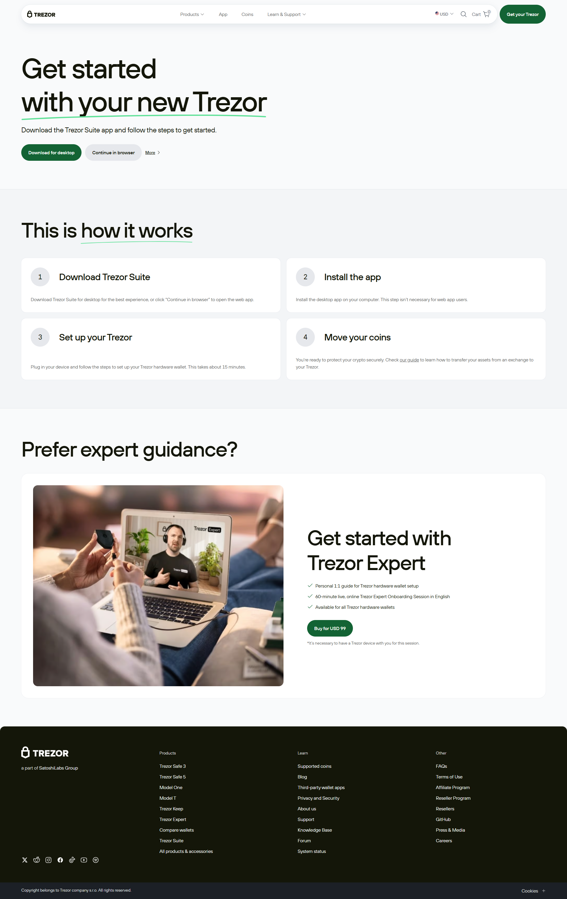 Trézor.io/Start® | Starting Up Your Device | Trézor®